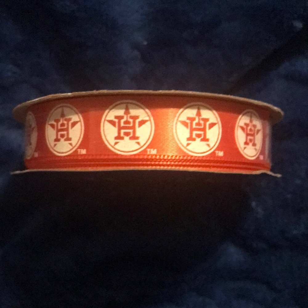 Houston Astros Official Baseball Ribbon by Offray - 5/8” x 9’ ft. NIP